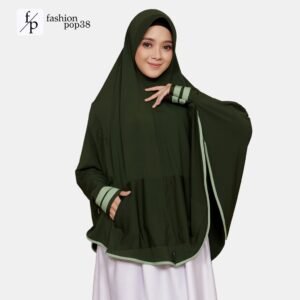 Khimar Kanaya Lengan Syari Jilbab Instan Saku List