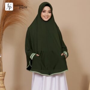 Khimar Kanaya Lengan Syari Jilbab Instan Saku List